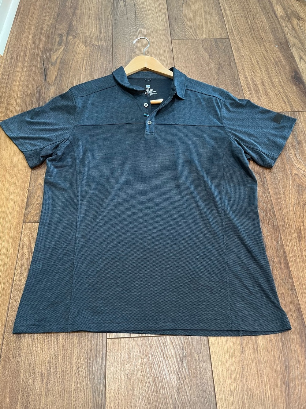 Kuhl Born In The Mountains Mens Golf Performance Knit Polo Shirt Sz. Large Gray